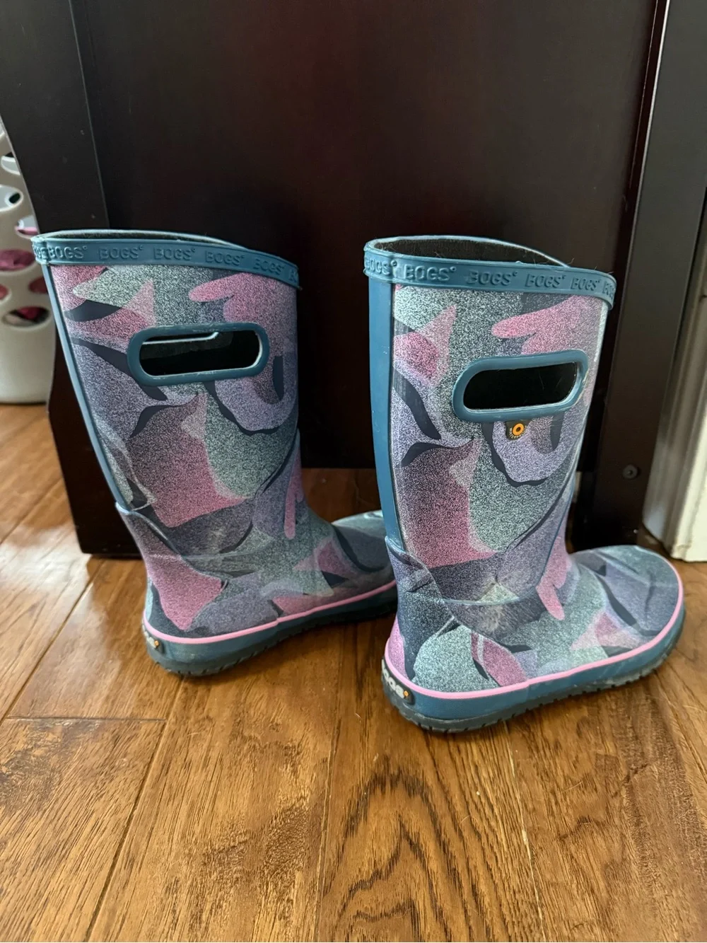 Bogs Kids Glitter Purple & Pink Rain Boots